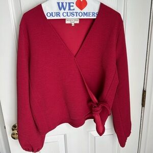 Madewell Texture and Thread Tie Front Top